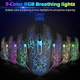 VersionTECH Gaming Mouse 3600 DPI 7-Color RGB 6 Programmable Buttons view 2