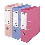 Rexel Pastel Plastic A4 Lever Arch Files, 3-Pack