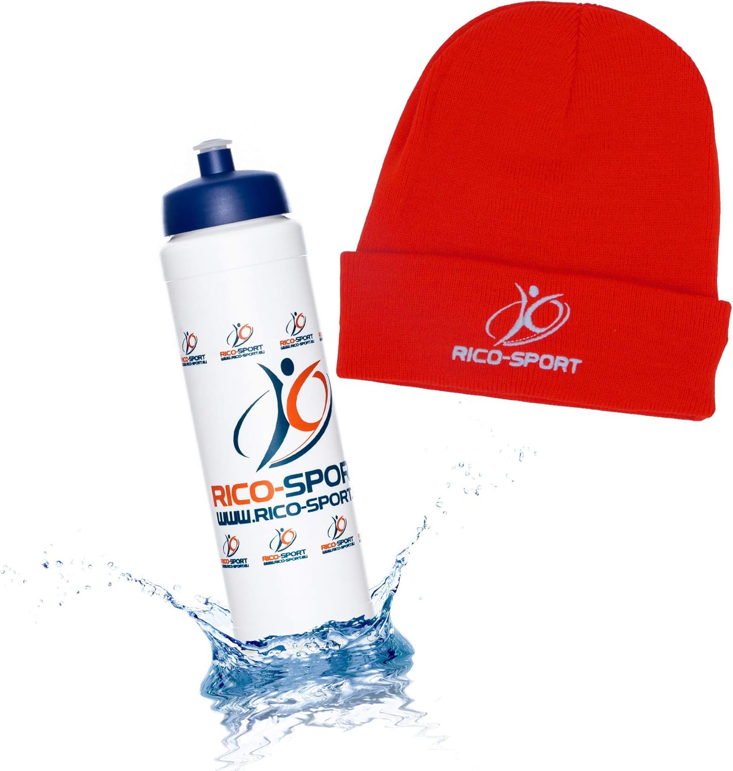 Hat and Water Bottle Set Perfect for Sports and Leisure Red or Blue