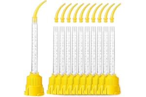 Soiiw Dental Mixing Tips Impression 50pcs and Intra Oral Impression Tips 50pcs 1:1 70mm Yellow