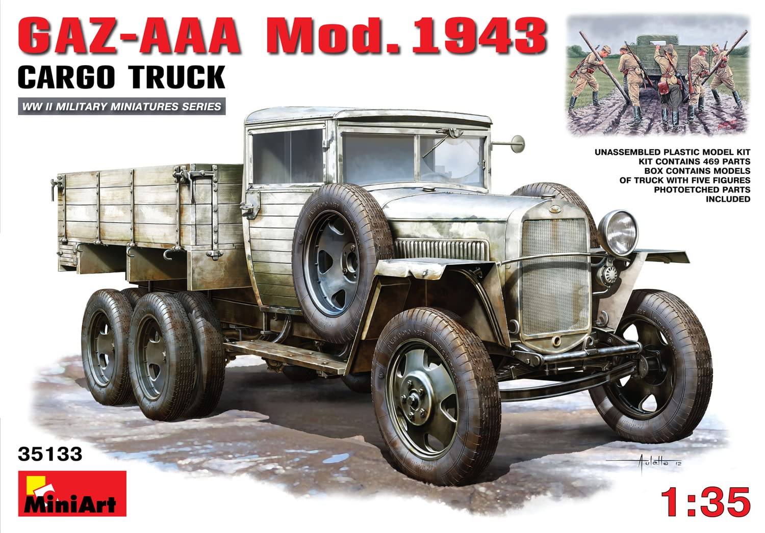 Miniart 1:35 Scale GAZ-AAA Mod. 1943 Cargo Truck Plastic Model Kit