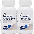 Forever Living - Arctic Sea Omega-3 Supplement - EPA and DHA Blend for Heart, Brain and Eye Health - Gluten-Free - 240 Softgels (Pack of 2)