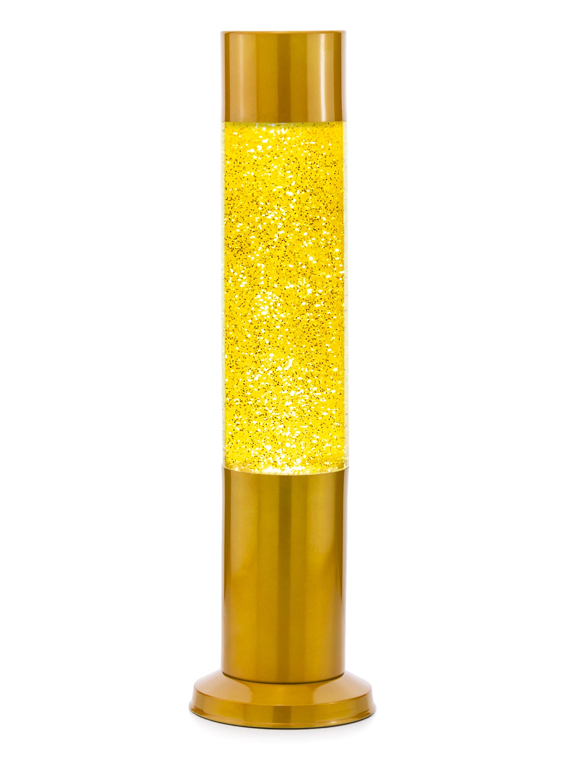 Nova Colour Glitter 15" Sensory Lamp (Yellow) With Liquid Silver and Glitter