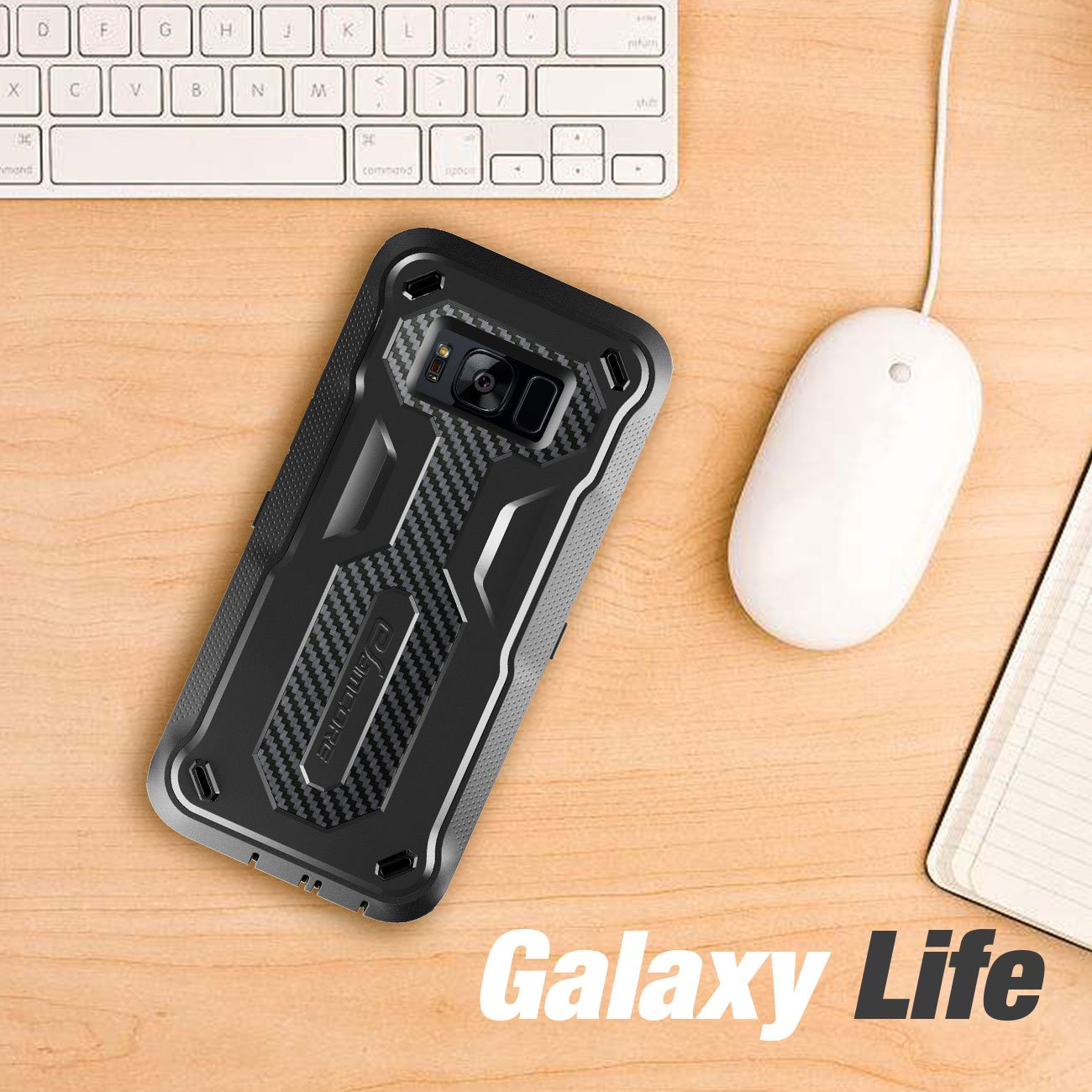 Galaxy S8 Rugged Case, eSamcore Samsung Galaxy S8 Slim Protective Case with Heavy Duty holster [Without Built in screen protector] 5.8 Inch [2017 Release] [BLACK]