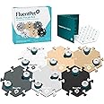 FluentPet Speak Up Key Vocab Kit with Clearer Upward-Facing Sound - 12 Recordable Buttons for Dogs & 6 Neutral HexTiles | Dog & Cat Communication Buttons Set | with Batteries