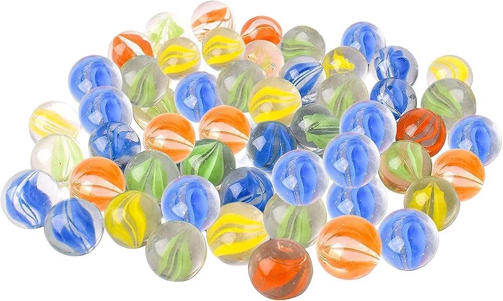 ARSUK Cat’s Eye Glass Marbles 40pc 250g 15–16mm Colourful Beads