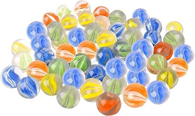 ARSUK Cat’s Eye Glass Marbles 40pc 250g 15–16mm Colourful Beads