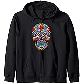 Sugar Skull De Los Muertos Zip Hoodie