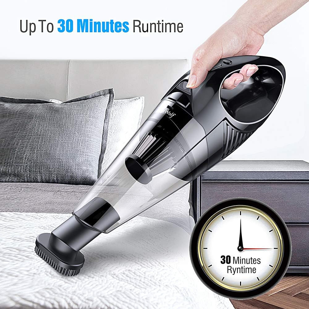 Topwolf Handheld Vacuum, Vacuum Hand held, Cordless Vacuum, Car Vacuum, Hand Vacuum, Hand held Vacuum Cordless, Dust Busters Cordless Rechargeable, Wet Dry Vacuum, Portable Vacuum Cleaner for Car/Pet/Home -