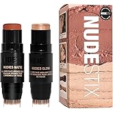 Nudestix Baby Nude Skin Kit – Full-Size Cream Blush & Highlighter Stick Duo for Natural Glow | Multi-Use Makeup for Cheeks, Lips & Eyes | Vegan, Cruelty-Free, Clean Beauty Essentials