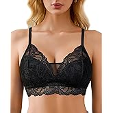 Avidlove Lace Bra No Underwire Sexy Bralettes Thin Unlined Racerback Balconette Everyday Bras Soft