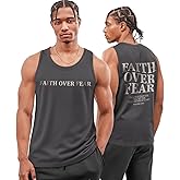 Flafens Tank Tops Men Summer - Sleeveless Shirts Workout Gym Cotton Tank Shirts Graphic Loose Fit Running Sports Casual