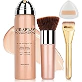 AIUEO Magic Minerals Airbrush Foundation Makeup Silky Mist Spray Foundation Makeup Airbrush Flawless Setting Spray Foundation for Mature Skin-Natural