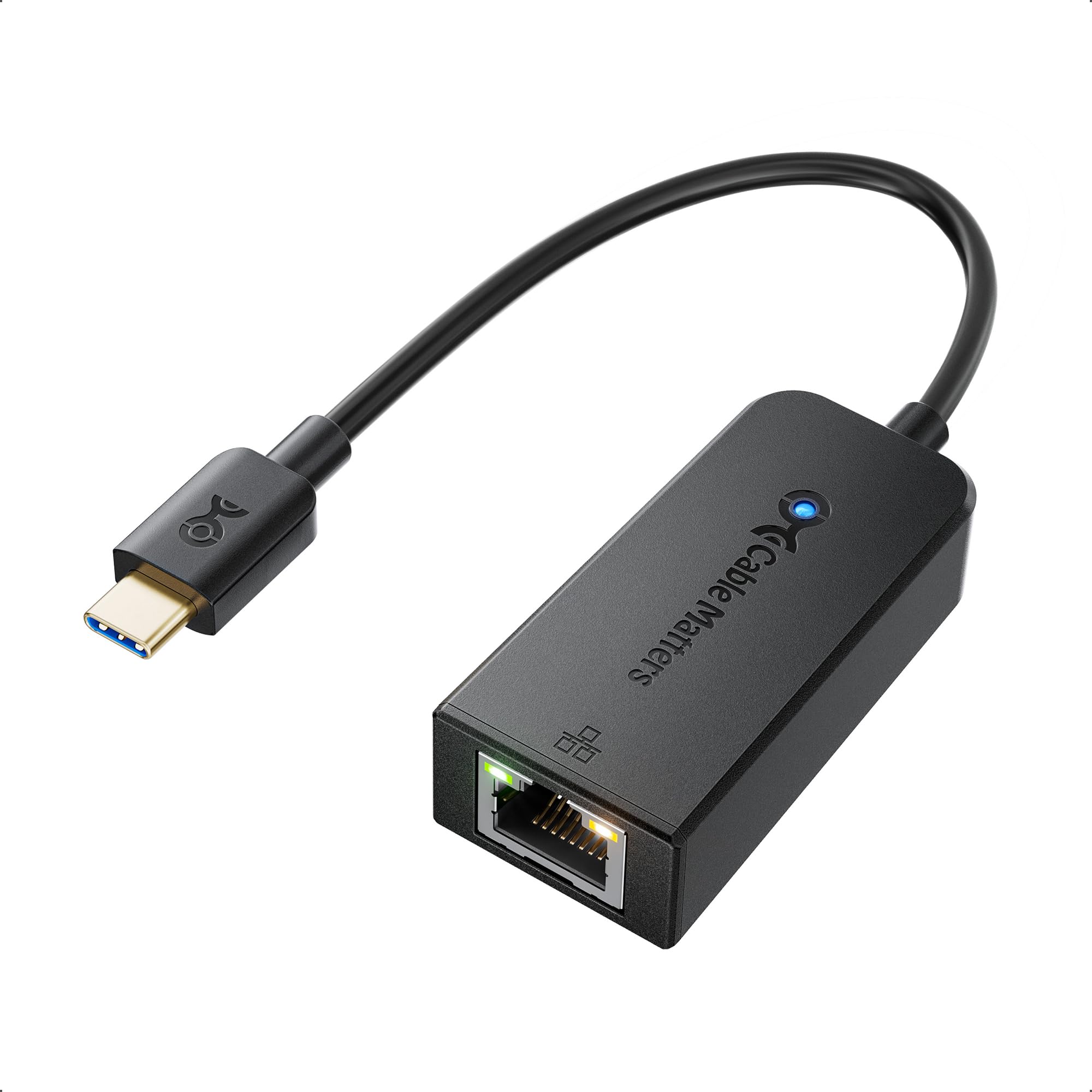 Cable Matters Plug & Play USB C to Ethernet Adapter with PXE, MAC Address Clone (Thunderbolt to Ethernet Adapter, Gigabit Network to USB C) in Black - Compatible with MacBook Pro, XPS, Surface Pro