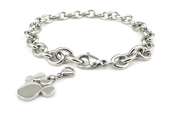 Bettelarmband Charm Silberarmband 1643 mit Energetix 4you Charm Emoji Pfote 714-1 Tatze Magnetic Jewelry Collectible Advance