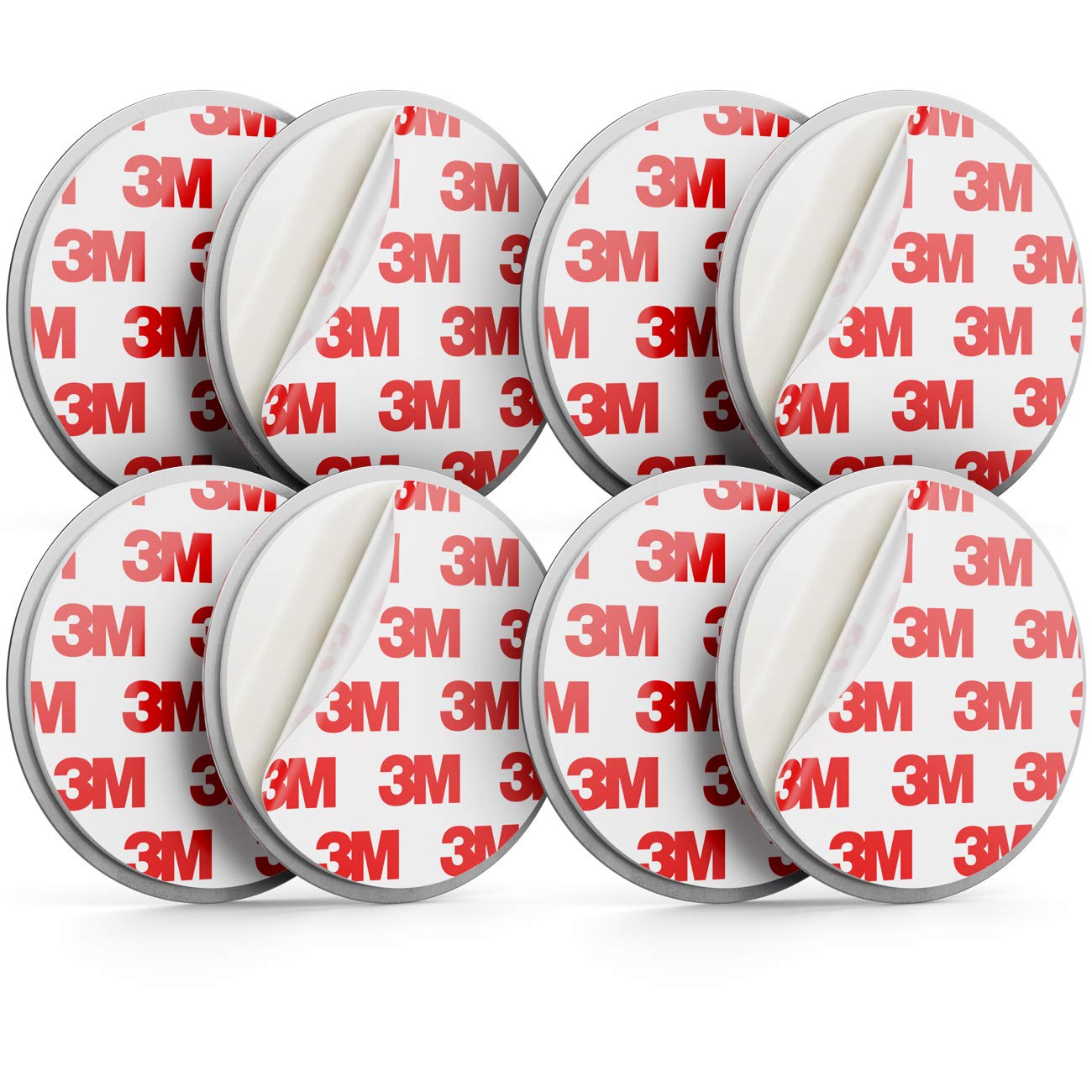 deleyCON 4x Magnetic Smoke Detector Mount Magnetic Attachment Smoke Detector Self-Adhesive Magnetic Fixture Adhesive Surface Diameter 65mm