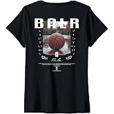 Women's Basketball Hip Hop Urban Edgy Y2K Back Print Streetwear V-Neck T-Shirt