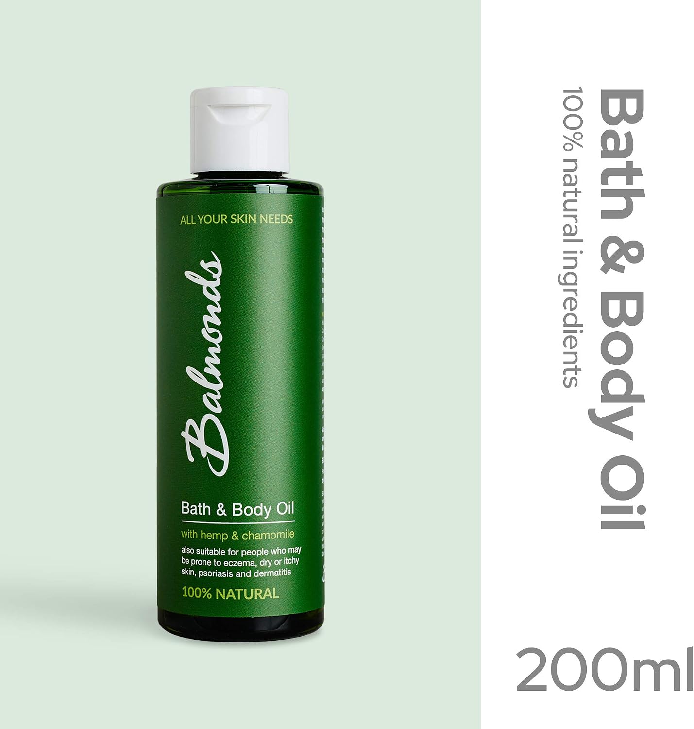 Balmonds Hydrating Body Oil 200ml - 100% Natural, Suitable for Sensitive Dry or Rough Skin - Massage, Baby - Image 3