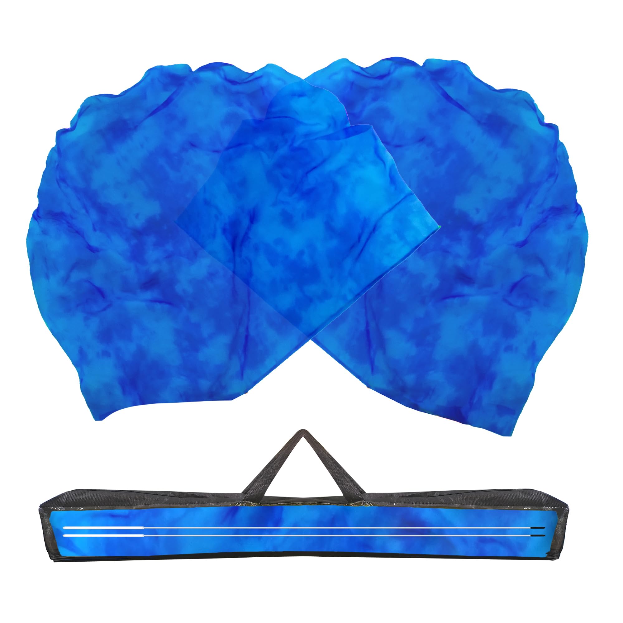 Baisdan 55" * 55" Worship Flags for Dance Church, Praise Dance Flags, Consuming Fire Flag with Flexible Rods & Carrying Bag(Navy-blue)