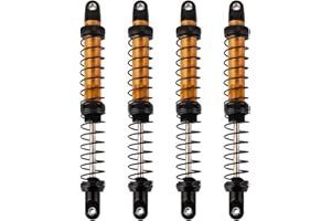 ZXYRC RC Shock Absorber Oil Adjustable RC Damper Set with Springs for 1/10 RC Truck Crawler Axial SCX10 I II III TRX4 D90 (120mm, black)
