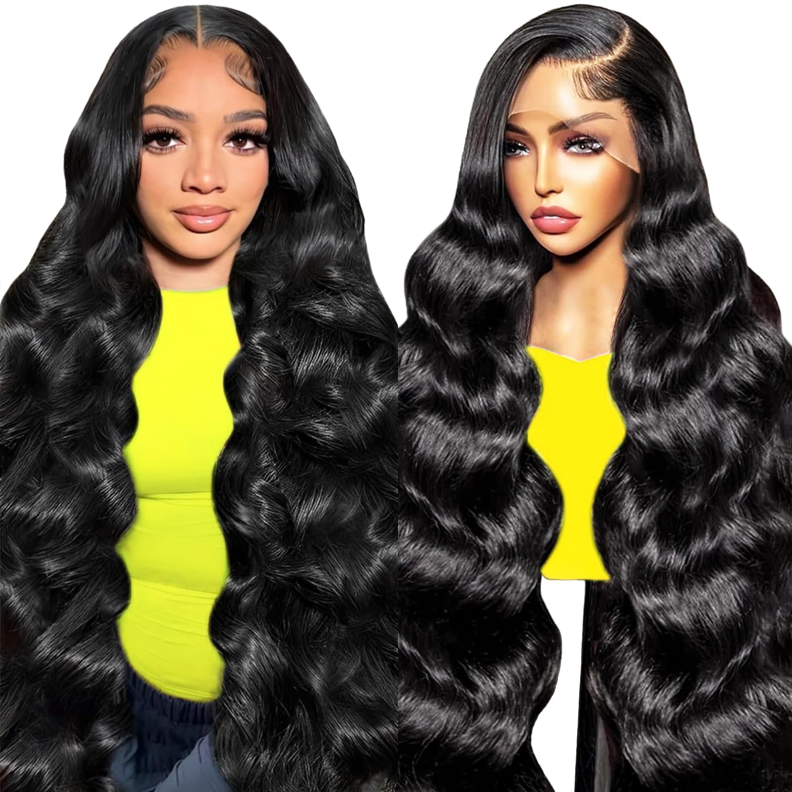 30 Inch 250 Density Body Wave HD Lace Front Human Hair Wigs Full 13x6 Lace Front Wigs Human Hair Pre Plucked Frontal Brazilian Virgin Glueless Wigs with Baby Hair — image 1