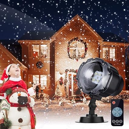 MRXUE Proyector luz LED Snowfall proyector lámpara al Aire Libre ...
