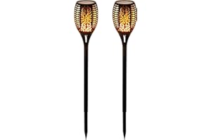 YAKii Upgraded Solar Torch Lights Waterproof Flickering Dancing Flames Outdoor Solar Torch Lights Dusk to Dawn Auto On/Off Landscape Decoration for Yard Patio Garden Yard Patio Garden，Pack of 2