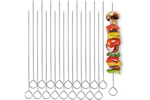 Metal skewers 30pcs Metal skewers for Grilling Meat, Vegetables & Shish Kebabs – Reusable & Oven-Safe Perfect for Outdoor Coo