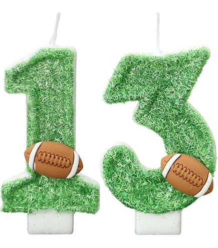 Decoración Para Tarta De Cumpleaños Temática Fútbol - Incluye Velas Número 13
