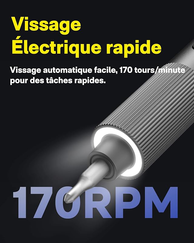 Kit Tournevis de Précision sans Fil ADV, Mini Tournevis Électrique