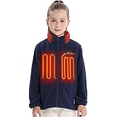 Venustas Kids Heated Fleece Jacket with Battery Pack, Girls Youth Electric Heated Coat for Winter