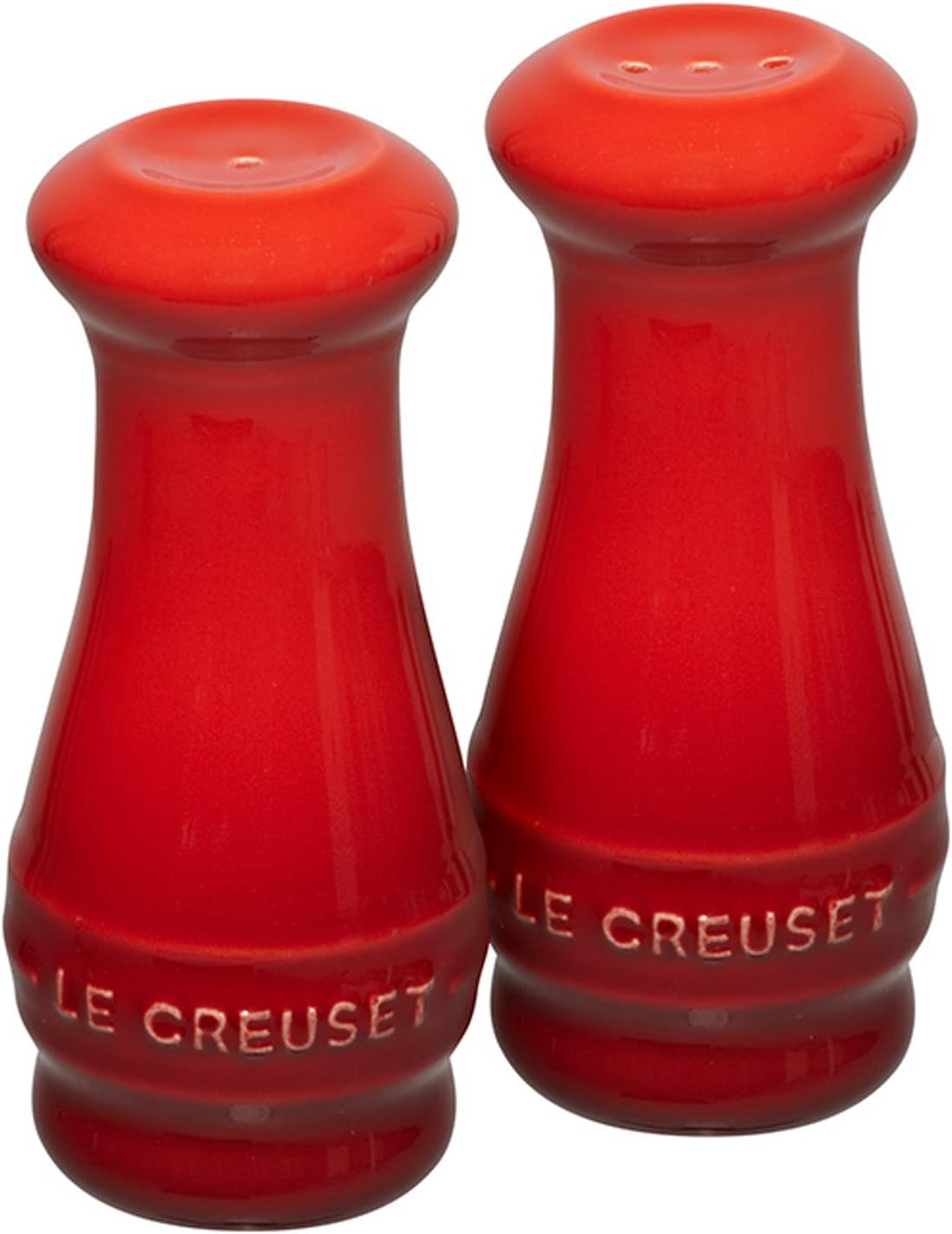 Le Creuset PG1102-0467 Stoneware Salt and Pepper Shakers, 2.1 x 2.8 x 3.1, Cerise