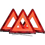 CARTMAN Foldable Warning Triangle Emergency Warning Triangle Reflector Safety Triangle Kit, 3-Pack, NO Storage Case