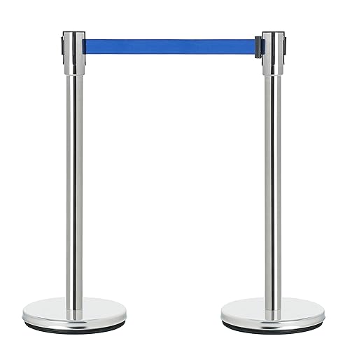 DuraSteel Crowd Control Barriers Line Dividers - Silver Stanchion ...