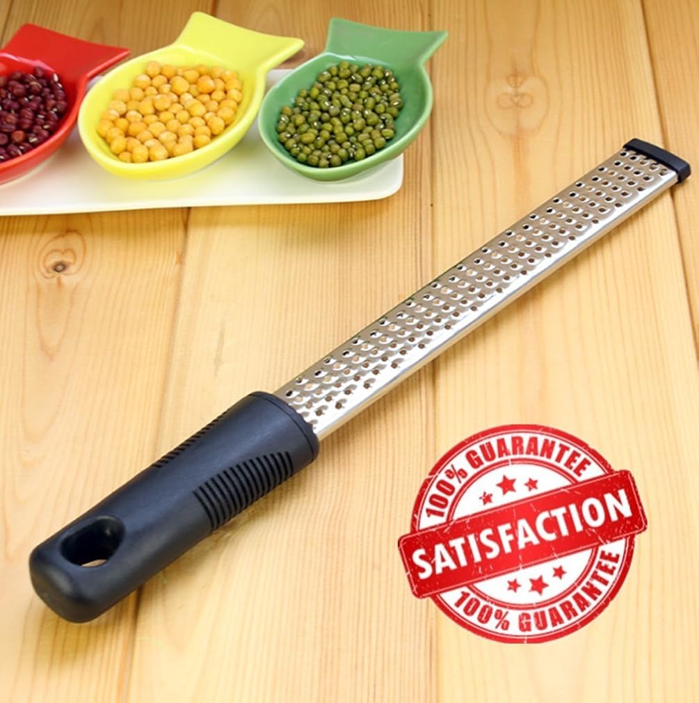 The top Jenaka Stainless Steel Zester with Black Ergonomic Handle