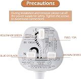 Sandiyago 2 Pack UK 3 Pin Plug 13A Fused White with 3A-13A Fuses CE BS1362 view 5