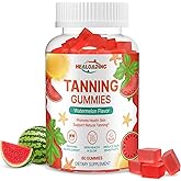 HEALOADING Tanning Gummies Supplement for Adults: Daily Tanning Gummies with Astaxanthin, Collegen, Lycopene, zinc (Citrate), Vitamin for Tanning Supplement Skin Health & Glow Reduce Sun Sensitivity