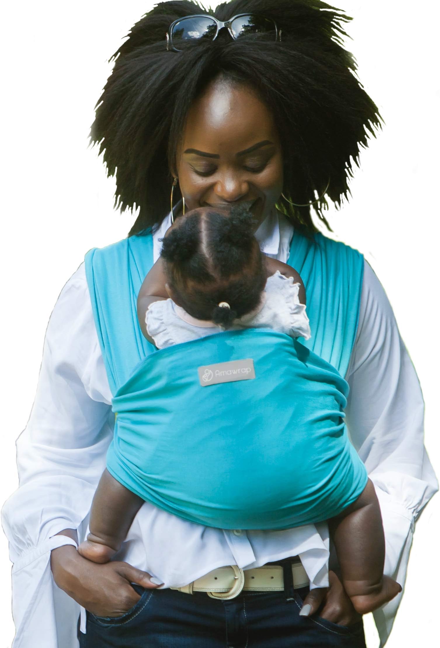 Amawrap Baby Sling Wrap | Hip Healthy Newborn Carrier | 100% Natural Cotton | Stretchy Wrap Sling from Birth | Made in UK (Mint)