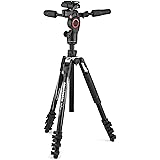 Manfrotto Befree 3-Way Live Advanced Camera Tripod kit, Aluminium Travel Tripod, Lever Lock, with 3-Way Fluid Head, for Photo