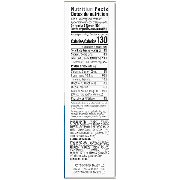 MALT-O-MEAL FARINA®, ORIGINAL FARINA BREAKFAST CEREAL, QUICK COOKING, 18 OUNCE