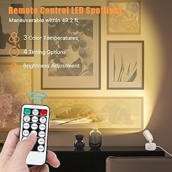 2 Pack LED Spot Lights Indoor, 3W Uplighting With