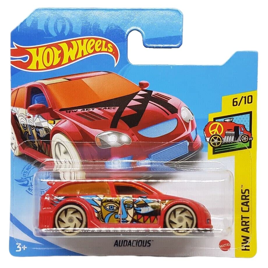 Hot Wheels - Audacious - HW Art Cars 6/10 - GRY36 - Short Card - Red - Mattel 2021