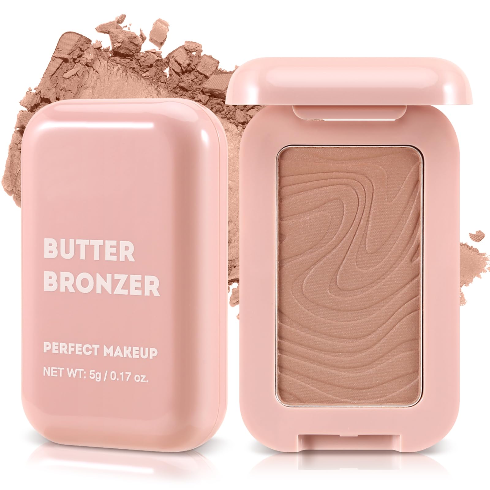 Boobeen Soft Matte Bronzer - Contour Palette for Face, Bronzing & Blush Powder, Long-lasting Buildable Bronzed Shimmer โ image 1