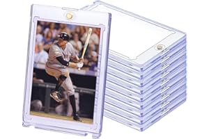 NGDILUXURY 25 ct Magnetic Card Holders for Trading Cards,35PT One Touch Card Holder Hard Plastic Baseball Card Protectors Cases for Sports Pokemon Football Basketball Cards Top Loaders Semi Rigid Cards Sleeves
