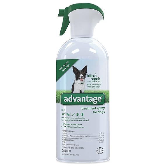 Bayer Animal Health Advantage Treatment Spray Dog/Pup 8 Oz, White/Green
