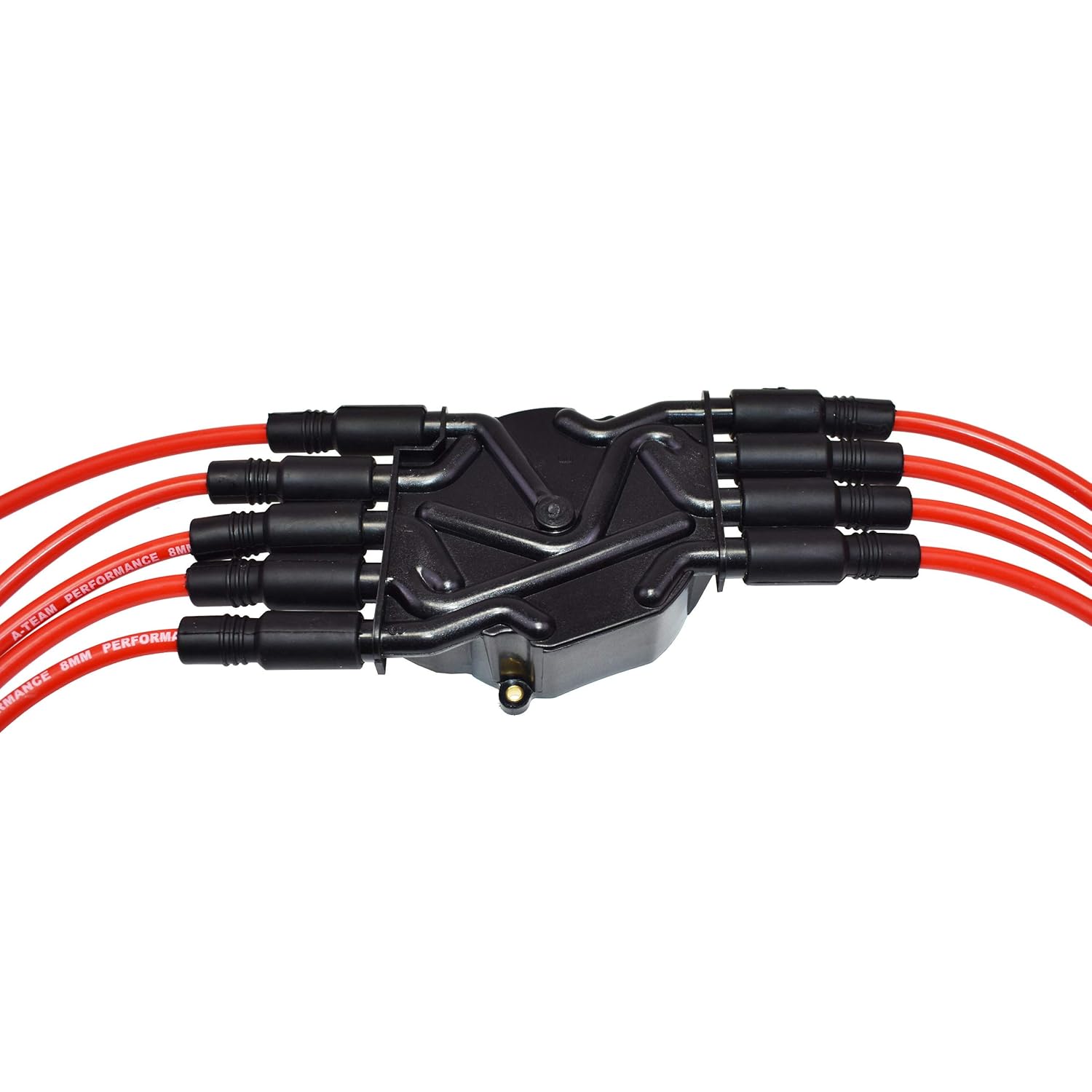 A-Team Performance Silicone Spark Plug Wires with Black 90 Degree Boot SBC Compatible with Chevy GMC Truck SUV Vortec 5.0L 5.7L 5700 350 1996-2003 Red 8.0mm: Industrial & Scientific