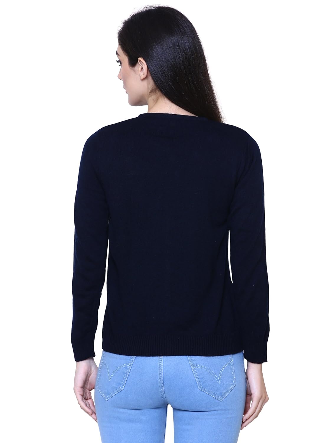 rebecca woollen navy buttoned cardigans