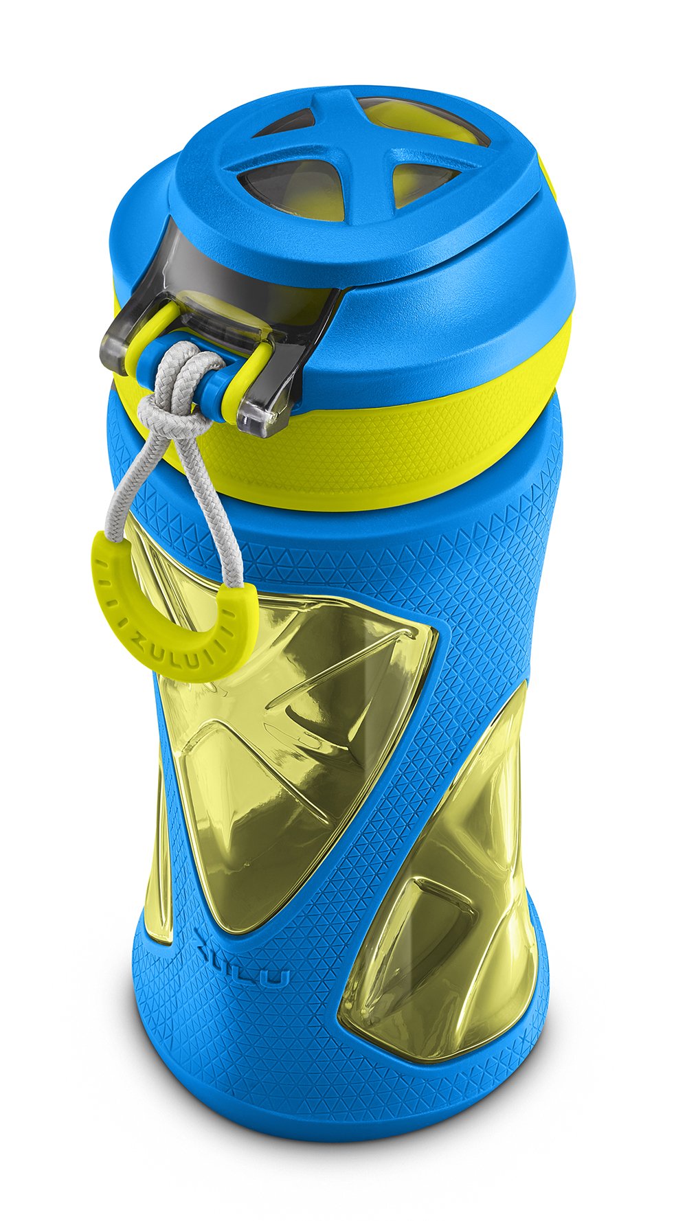 ZULU Torque BPAFree Plastic Water Bottle with Flip Straw, 16 oz, Blue