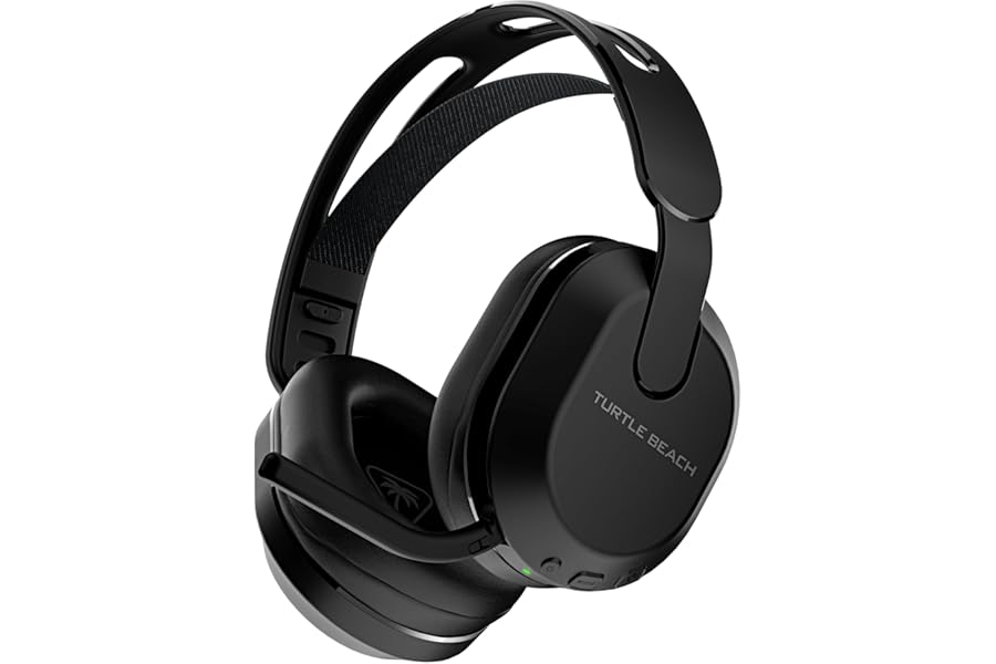 Turtle Beach Stealth 500 Wireless Amplified Gaming Headset for PS5, PS4, PC, & Mobile – 40-Hr Battery, Bluetooth, Memory Foam Cushions, Flip-to-Mute Mic, EQ Presets, Companion App – Black