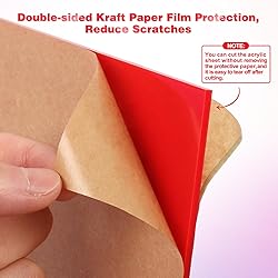 Adrattnay Acrylic Sheets 1/8 Thick, 10Pcs 12 x 12